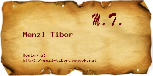 Menzl Tibor névjegykártya